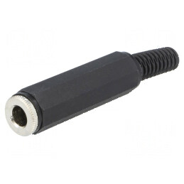 Conector Jack 6,3mm mufă mamă stereo cu manșon 3 piste drept | Electronic-mag.ro | Componente Electronice