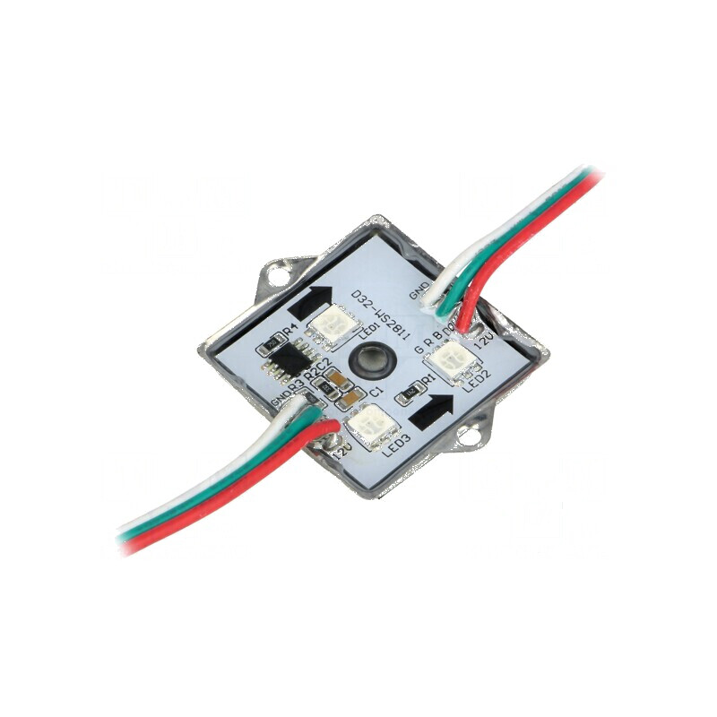 LED RGB SMD 5050 150° 4 diode 12V 35x35mm | Electronic-mag.ro | Componente Electronice