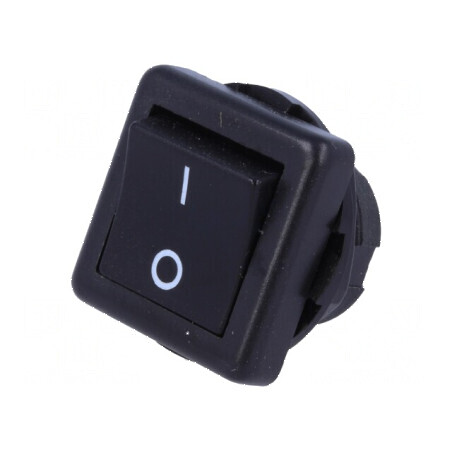 Rocker SPST ON-OFF 6A/250VAC negru fără R13-136-AC | Electronic-mag.ro | Componente Electronice