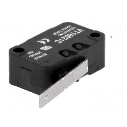 Microîntrerupător SNAP ACTION 14A 250VAC SPDT cu manetă 2,5N | Electronic-mag.ro | Componente Electronice