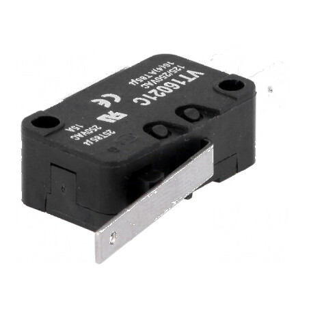 Microîntrerupător SNAP ACTION 14A 250VAC SPDT cu manetă 2,5N | Electronic-mag.ro | Componente Electronice