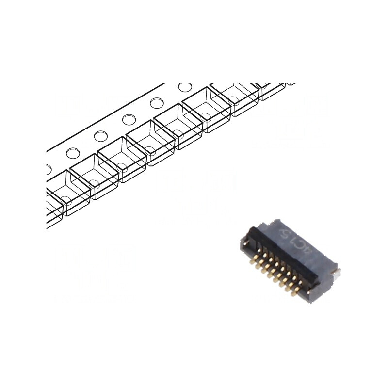 Conector FFC/FPC orizontal 6 pini inferioare ZIF | Electronic-mag.ro | Componente Electronice