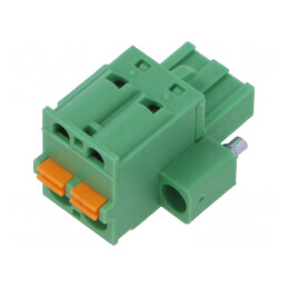 Regletă de conexiuni deconectabilă 5,08mm - 2 piste - mufă dreptă | Electronic-mag.ro | Componente Electronice