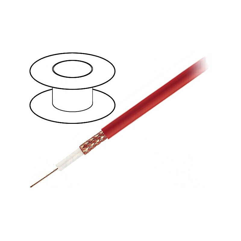 Cablu coaxial RG59-flex litat OFC 0,22mm2 PVC roșu 2kVAC | Electronic-mag.ro | Componente Electronice Cablu coaxial RG59-flex litat OFC 0,22mm2 PVC roșu 2kVAC | Electronic-mag.ro | Componente Electronice