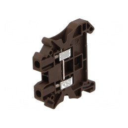 Term. îmbinare şine 0,14-4mm² 1 pistă 2 borne maro 41A | Electronic-mag.ro | Componente Electronice