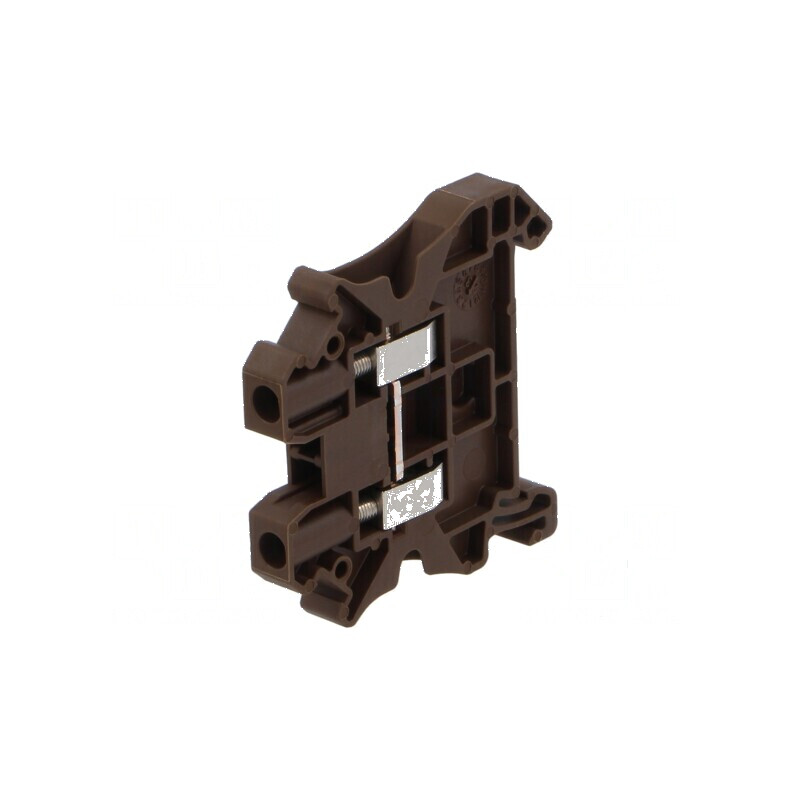 Term. îmbinare şine 0,14-4mm² 1 pistă 2 borne maro 41A | Electronic-mag.ro | Componente Electronice