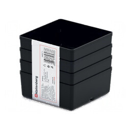 Cuvă neagră 110x110mm 4buc KBS1111 UNITE BOX | Electronic-mag.ro | Componente Electronice