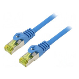 Cablu Patch S/FTP 6a Litat Cu LSZH Albastru 1m 27AWG | Electronic-mag.ro | Componente Electronice