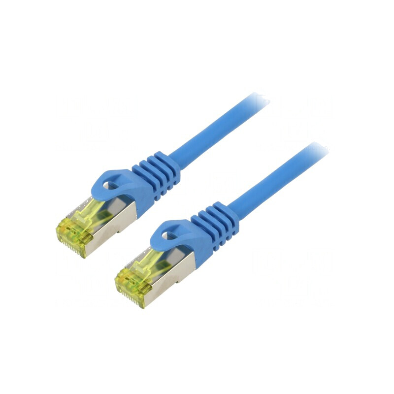 Cablu Patch S/FTP 6a Litat Cu LSZH Albastru 1m 27AWG | Electronic-mag.ro | Componente Electronice