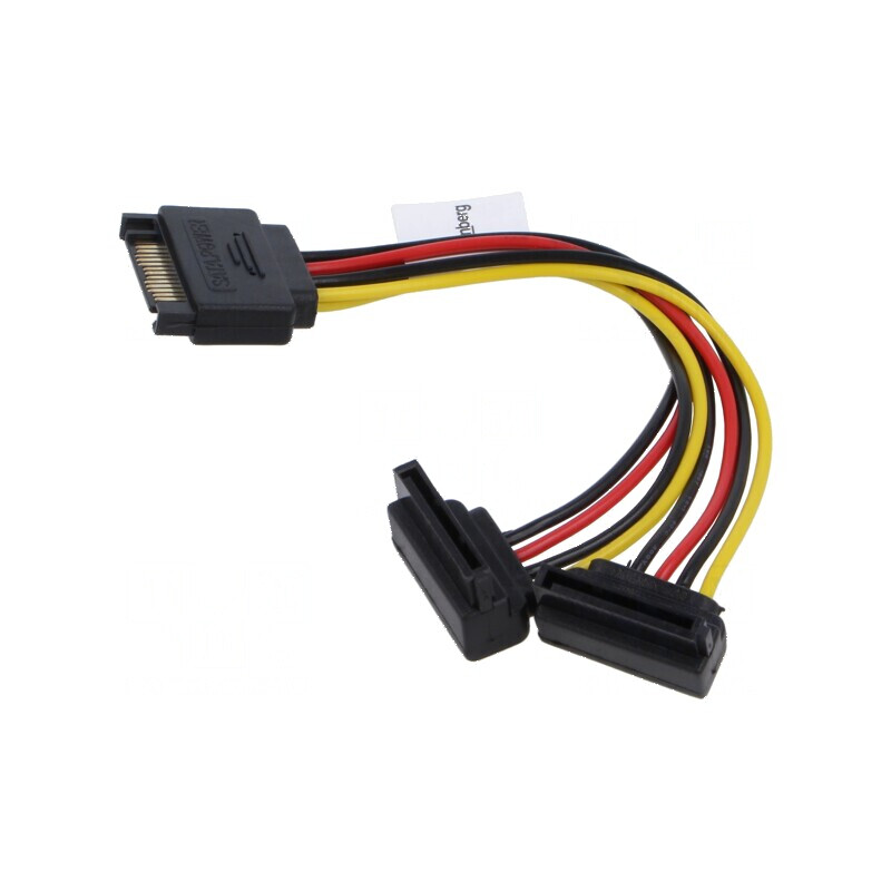 Cablu SATA cu mufe în unghi x2, 0,15m | Electronic-mag.ro | Componente Electronice