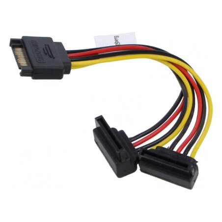 Cablu SATA cu mufe în unghi x2, 0,15m | Electronic-mag.ro | Componente Electronice