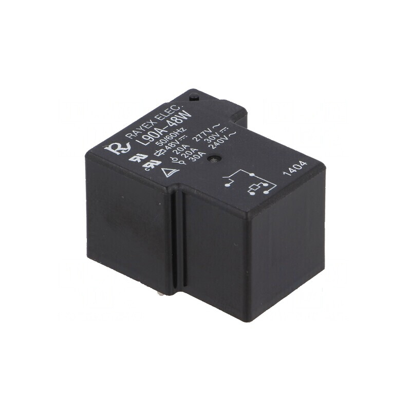 Releu electromagnetic SPST-NO 48VDC 30A L90 PCB | Electronic-mag.ro | Componente Electronice Releu electromagnetic SPST-NO 48VDC 30A L90 PCB | Electronic-mag.ro | Componente Electronice