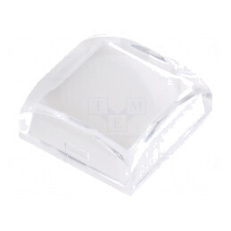 Capișon KP 17,4x17,4x7mm negru și transparent | Electronic-mag.ro | Componente Electronice