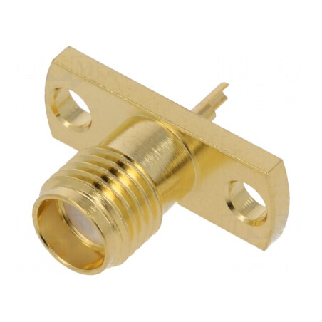 Conector SMA soclu mamă drept pentru lipire pe panou | Electronic-mag.ro | Componente Electronice