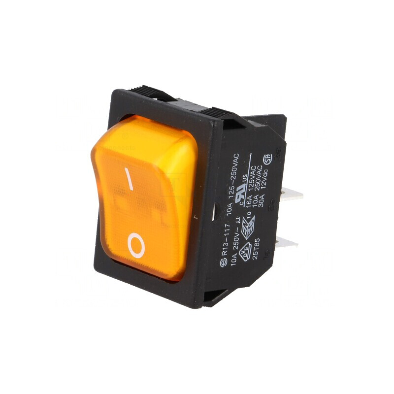 Rocker DPST 2 ON-OFF 10A/250VAC Galbenă cu Neon | Electronic-mag.ro | Componente Electronice Rocker DPST 2 ON-OFF 10A/250VAC Galbenă cu Neon | Electronic-mag.ro | Componente Electronice
