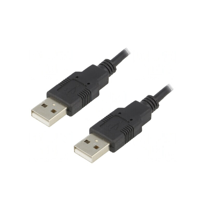 Cablu USB 2.0 A-A 1m negru | Electronic-mag.ro | Componente Electronice Cablu USB 2.0 A-A 1m negru | Electronic-mag.ro | Componente Electronice
