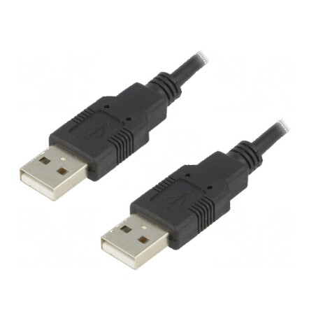 Cablu USB 2.0 A-A 1m negru | Electronic-mag.ro | Componente Electronice