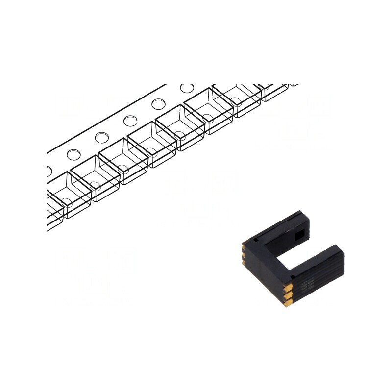 Senzor fotoelectric transmițător-receptor PCB 30mA cu slot | Electronic-mag.ro | Componente Electronice