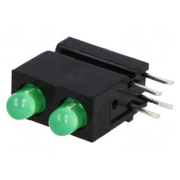 LED 3mm Verde 2mA cu Lentilă Difuză - 2 Diode | Electronic-mag.ro | Componente Electronice