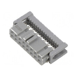 Conector IDC mufă mamă 16 PIN 1,27mm 2,5A pentru cablu-bandă | Electronic-mag.ro | Componente Electronice