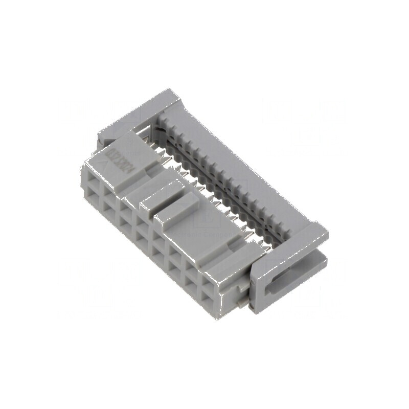 Conector IDC mufă mamă 16 PIN 1,27mm 2,5A pentru cablu-bandă | Electronic-mag.ro | Componente Electronice