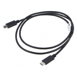 Cablu USB 2.0 USB C, 1m, aurit, negru, PVC | Electronic-mag.ro | Componente Electronice