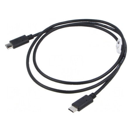 Cablu USB 2.0 USB C, 1m, aurit, negru, PVC | Electronic-mag.ro | Componente Electronice