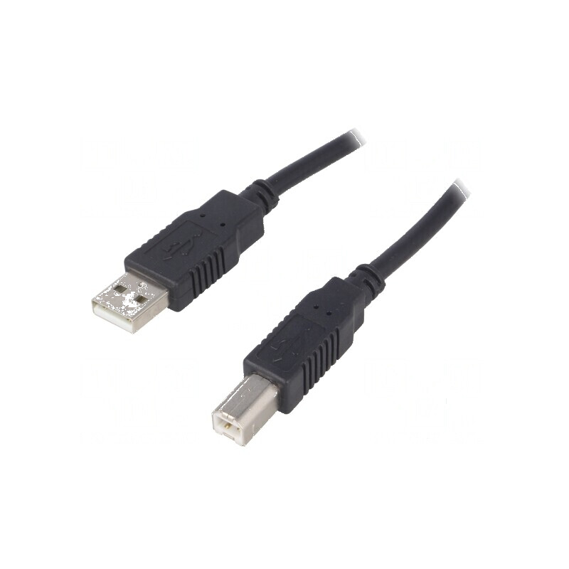 Cablu USB 2.0 A la B 1m negru Fire: Cu | Electronic-mag.ro | Componente Electronice Cablu USB 2.0 A la B 1m negru Fire: Cu | Electronic-mag.ro | Componente Electronice