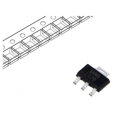 Stabilizator de Tensiune LDO Nereglabil 3,3V 1A SOT223 | Electronic-mag.ro | Componente Electronice
