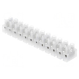 Regletă de conexiuni terminal cu șurub 2,5mm² 250V 12 piste | Electronic-mag.ro | Componente Electronice