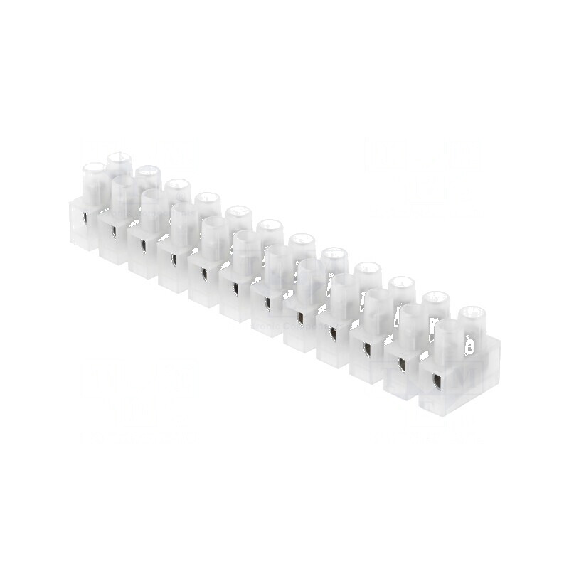 Regletă de conexiuni terminal cu șurub 2,5mm² 250V 12 piste | Electronic-mag.ro | Componente Electronice Regletă de conexiuni terminal cu șurub 2,5mm² 250V 12 piste | Electronic-mag.ro | Componente Electronice