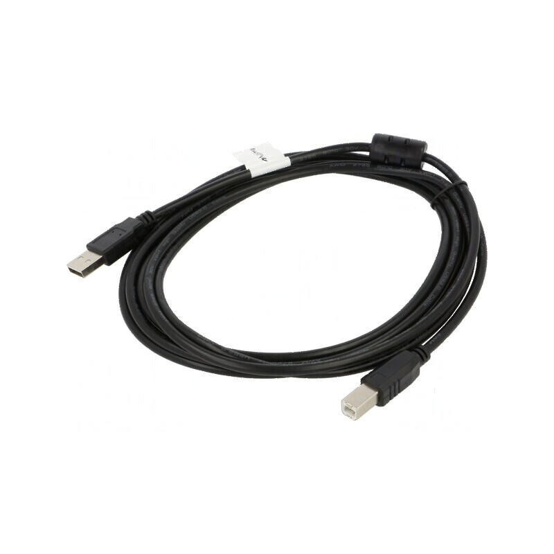 Cablu USB 2.0 A la B, 3m, negru, mufă aurită | Electronic-mag.ro | Componente Electronice Cablu USB 2.0 A la B, 3m, negru, mufă aurită | Electronic-mag.ro | Componente Electronice