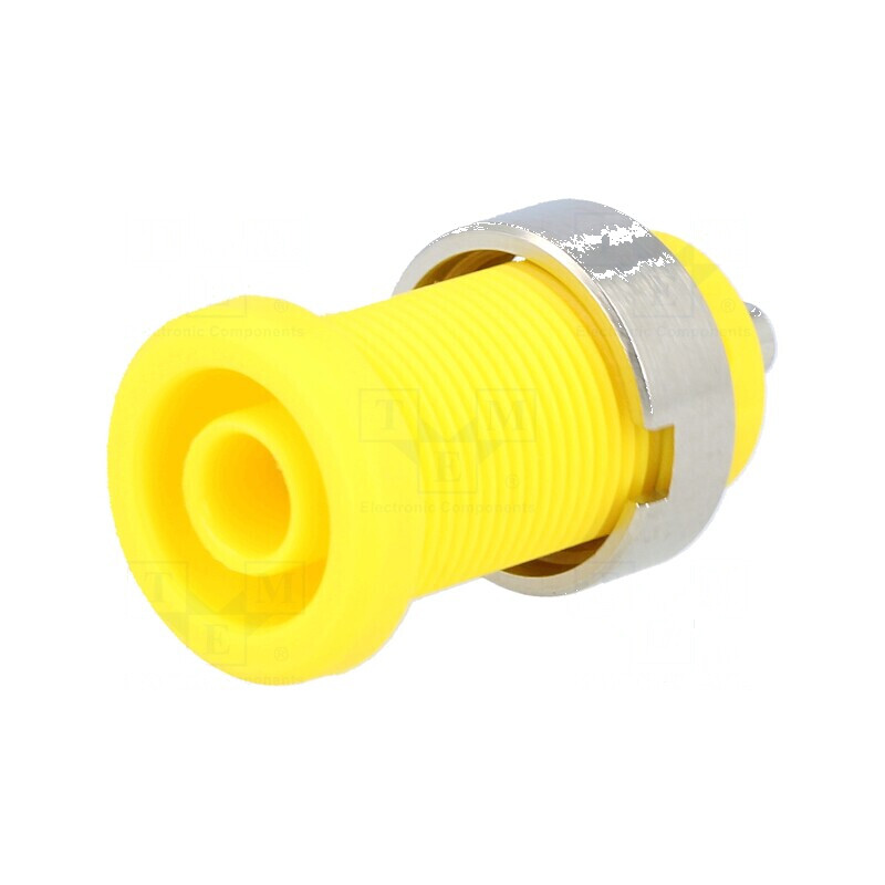 Conector banană 4mm soclu 25A 1kV galben nichelat | Electronic-mag.ro | Componente Electronice Conector banană 4mm soclu 25A 1kV galben nichelat | Electronic-mag.ro | Componente Electronice