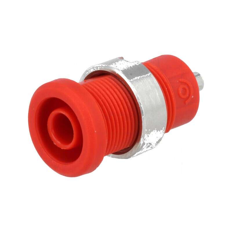 Conector banană 4mm soclu 25A 1kV roșie nichelat izolație | Electronic-mag.ro | Componente Electronice Conector banană 4mm soclu 25A 1kV roșie nichelat izolație | Electronic-mag.ro | Componente Electronice