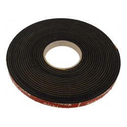 Garnitură EPDM autoadezivă 4mm x 15mm, 10m, neagră | Electronic-mag.ro | Componente Electronice