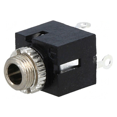 Conector Jack 3,5mm Soclu Mamă Mono Piste 2 Lipire 18,6mm | Electronic-mag.ro | Componente Electronice