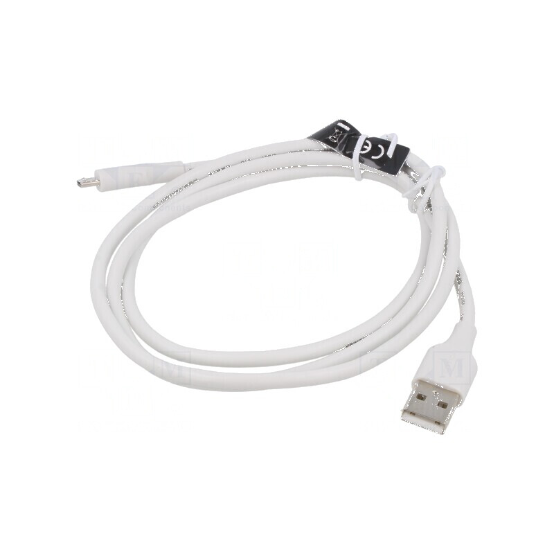 Cablu USB 2.0 A la micro B 1m alb nichelat | Electronic-mag.ro | Componente Electronice Cablu USB 2.0 A la micro B 1m alb nichelat | Electronic-mag.ro | Componente Electronice