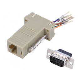 Adaptor D-Sub 9pin tată la RJ45 soclu | Electronic-mag.ro | Componente Electronice