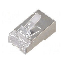 Conector RJ45 Cat 6 ecranat, mufă PIN 8, de trecere pe cablu | Electronic-mag.ro | Componente Electronice