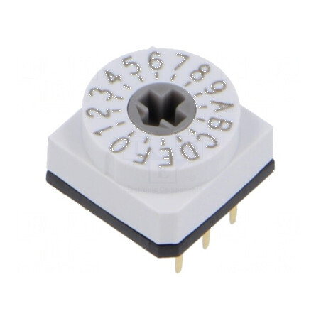 Întrerupător codificare HEX/BCD Poz: 16 THT Rcontact 80mΩ | Electronic-mag.ro | Componente Electronice