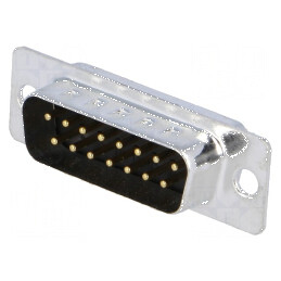 Conector D-Sub 15 PIN tată cu cablu lipire, placare aurită | Electronic-mag.ro | Componente Electronice