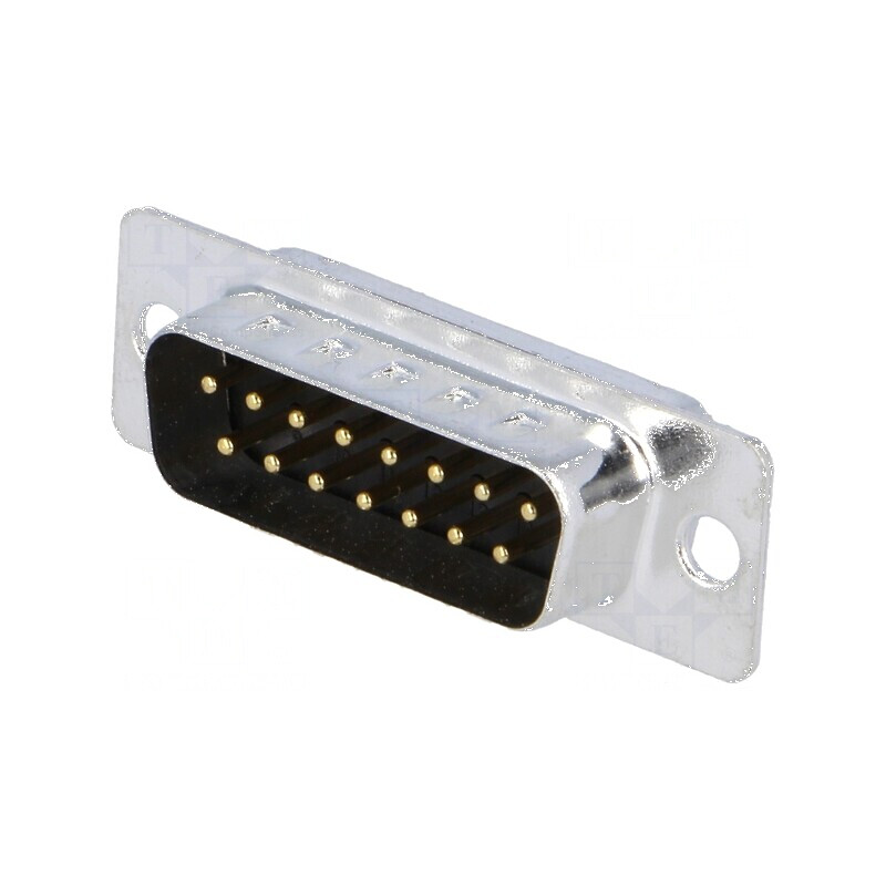 Conector D-Sub 15 PIN tată cu cablu lipire, placare aurită | Electronic-mag.ro | Componente Electronice