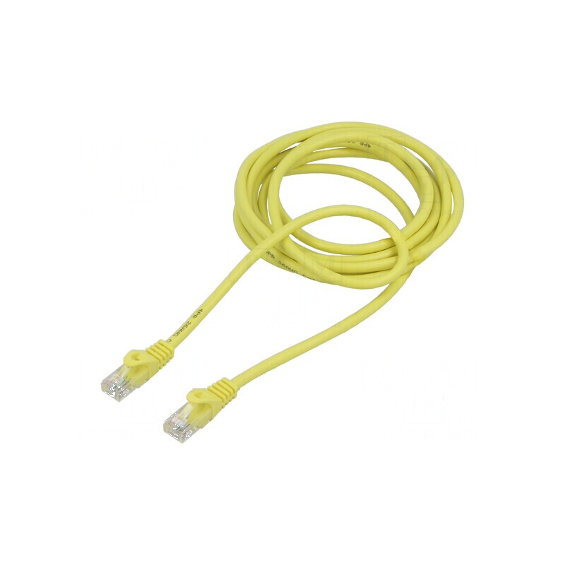 Cablu Patch U/UTP 6 litat CCA PVC galben 3m 26AWG | Electronic-mag.ro | Componente Electronice