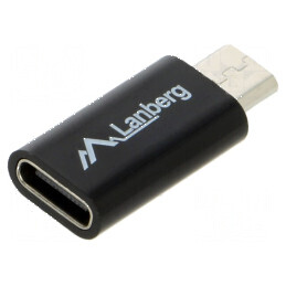 Adaptor USB 2.0 Micro B la USB C, Nichelat Negru | Electronic-mag.ro | Componente Electronice