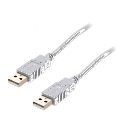 Cablu USB 2.0 A-A 1m gri Fire: Cu | Electronic-mag.ro | Componente Electronice