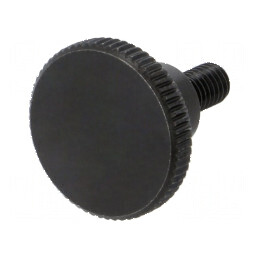 Buton reglabil Ø 12mm, Filet M3, 6mm, H: 7,5mm, Oţel | Electronic-mag.ro | Componente Electronice
