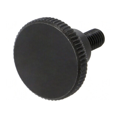 Buton reglabil Ø 12mm, Filet M3, 6mm, H: 7,5mm, Oţel | Electronic-mag.ro | Componente Electronice