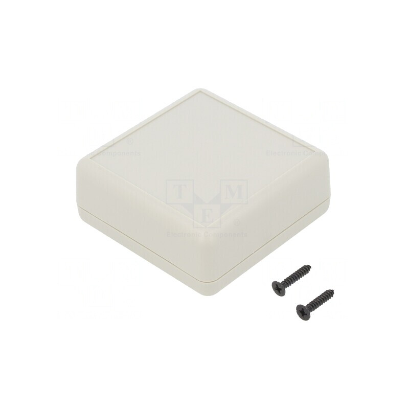 Carcasă universală ABS gri deschis 66,5mm x 66,5mm x 28mm | Electronic-mag.ro | Componente Electronice