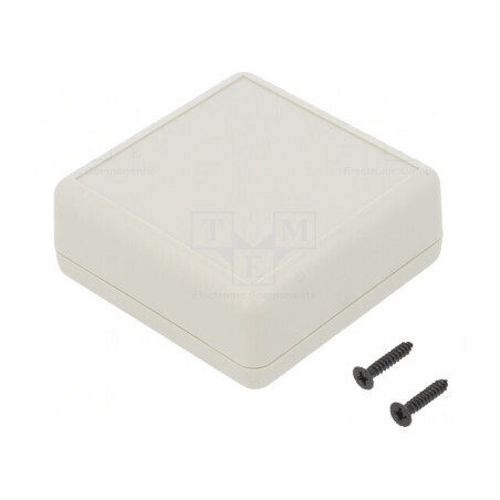 Carcasă universală ABS gri deschis 66,5mm x 66,5mm x 28mm | Electronic-mag.ro | Componente Electronice