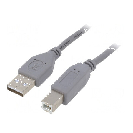 Cablu USB 2.0 A la B aurit 1,8m gri | Electronic-mag.ro | Componente Electronice